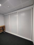 Set of Six Sliding Cupboard Doors - Perforated Metal Panels with Surrounds - Dimensions