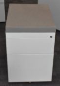 20 x Haworth Mobile Drawer Pedestals Featuring a Metal Construction, Two Large Drawers