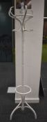1 x White Freestanding Coat Rack