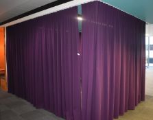 2 x Purple Curtains