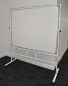 1 x Large Freestanding Whiteboard on Castors