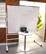 1 x Large Freestanding Whiteboard and Small Table