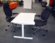 2 x Office Swivel Chairs with Workstation Desk