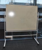 1 x Large Revolving Whiteboard on Castors