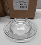 8 x YANKEE CANDLE Large Trays In Ripple Textured Glass - 4 Boxes/2 Trays Per Box - 8 Trays In