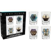 3 x Sets of Pink Floyd Shot Glass Gift Packs - Each Pack Contains 4 Glasses - New Stock - RRP £54