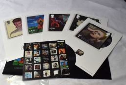1 x David Bowie Hereos Royal Mail Stamp Art Souvenir Folder With Six A4 Cards and Six 1st Class