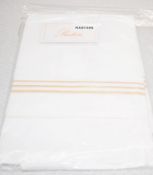 1 x PRATESI 'Tre Righe' Luxury 100% Egyptian Cotton Pillowcase Sham with Copper Embroidery