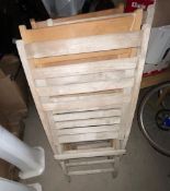 4 x Assorted Solid Teak Wooden Folding Outdoor Garden Patio Chairs - CL985 - NO VAT ON THE