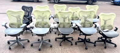 10 x Herman Miller 'Mirra' Office Swivel Chairs