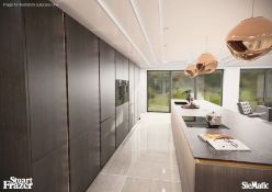 1 x SIEMATIC SLX PURE Handleless Minimalist Luxury German Kitchen Featuring Island and Tall Storage