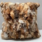 1 x O'HARE & D'JAFER Extra Large Brown Fur Cushion - 78X78cm - Ref: CNT750/BB1-3 - CL845 - NO VAT ON