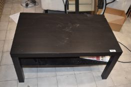 1 x Coffee Table with a Dark Wood Finish