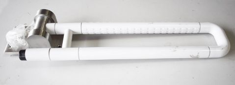1 x Foldable Bathroom Toilet Safety Support Rail Grab Bar - Ref: K596 WH2 - CL011 - Location: