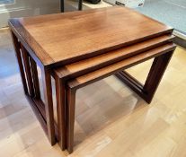 1 x Vintage Set of Vildbjerg Mobelfabrik Danish Rosewood Nesting Tables Designed by Kai Kristiansen
