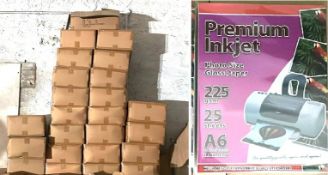 3,200 Packs of Premium 225gsm Inkjet Photo Size Gloss Paper - Includes 25 x Boxes - Unused Stock!