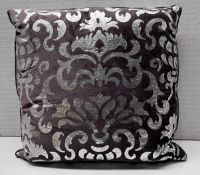1 x Large Cushion With Silver Scroll Design - 53X53cm - Ref: CNT750/B2-7 - CL845 - NO VAT ON THE HA