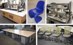 Selection of Office Furniture in Hayes UB3 - £1 Starts and No Reserve! Includes One Lot with 184 Desks (23 x Pods of 8 Desks)