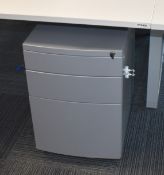 1 x Office Drawer Pedestal - Features Include Metal Construction, Three Drawers, Castors and a