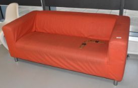 1 x Large Modern Sofa with Removable Red Cover - Length: 175 cmsSP1627 MO