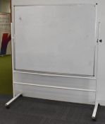 1 x Large Freestanding Whiteboard on Castors