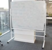 1 x Large Freestanding Whiteboard on Castors