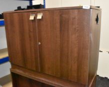 2 x Office Storage Cabinets with a Walnut Finish