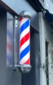 1 x Rotating and Illuminated Barber Shop Pole - Height 85 x Depth 25 cms