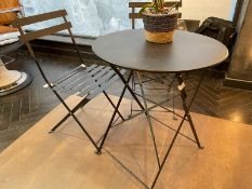 1 x Bistro 60cm Folding Table with Two Matching Chairs