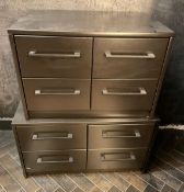 2 x Black Drawer Units - Dimensions: Small H40 x W60 x D40 cms / Large H40 x W70 x D40 cms