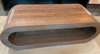 1 x 'Hoop' Style Wooden Coffee Table - Dimensions: H36 x W111 x D41 cms