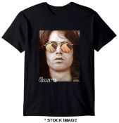 1 x THE DOORS Jim Morrison Aviators Logo Short Sleeve Men's T-Shirt by Gildan - Size: Medium