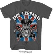 1 x DEF LEPPARD Rock of Ages Logo Short Sleeve Men's T-Shirt by Gildan - Size: Extra Large - Colour: