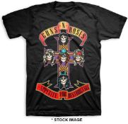 1 x GUNS N' ROSES Official Merchandise Appetite for Destruction Logo Short Sleeve Men's T-Shirt