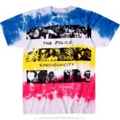 1 x THE POLICE Official Merchandise Synchronicity Logo Short Sleeve Men's T-Shirt by Liquid Blue -