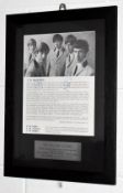 1 x Framed THE ROLLING STONES Autographs - 1964 Richmond Jazz and Blues Festival Programme