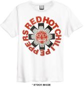 1 x RED HOT CHILLI PEPPERS Classic Aztec Band Logo Short Sleeve Men's T-Shirt by Gildan - Size:
