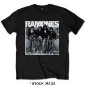 1 x RAMONES Official Merchandise First Album Logo Short Sleeve Men's T-Shirt by Rockabilia - Size: