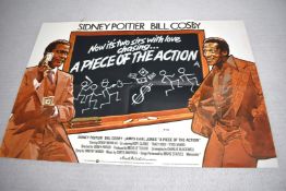 1 x Original VINTAGE MOVIE POSTER From the Film A PIECE OF THE ACTION - Size: 67 x 99 cms
