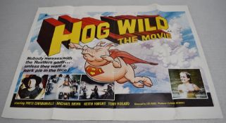 1 x Original VINTAGE Quad MOVIE POSTER From the Film HOG WILD THE MOVIE - Size: 76 x 101 cms