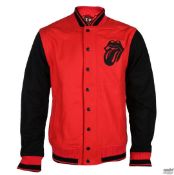 1 x The Rolling Stones Mens Bomber Varsity Baseball Jacket - Size: Large - Officially Licensed
