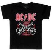 4 x ACDC Various Designs and Sizes Short Sleeve Baby and Kid's T-Shirts - Sizes: 2 Months, 6 Months,