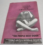 1 x Original VINTAGE MOVIE POSTER From the Film THE PEOPLE NEXT DOOR - Size: 76 x 50 cms