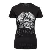 1 x QUEEN Official Merchandise Diamond Crest Logo Short Sleeve Men's T-Shirt - Size: Medium -