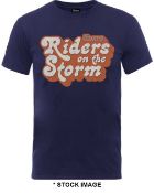 1 x THE DOORS Official Merchandise Riders on the Storm Logo Short Sleeve Men's T-Shirt - Size:
