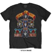 1 x GUNS N' ROSES Official Merchandise Appetite for Destruction 1988 Tour Logo Short Sleeve Men's