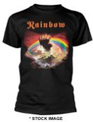 1 x RAINBOW Rainbow Rising Short Sleeve Men's T-Shirt by Gildan - Size: Small - Colour: Black - New
