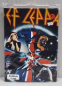 1 x DEF LEPPARD Band Picture with Union Jack Logo Short Sleeve Men's T-Shirt by Gildan - Size: Extra