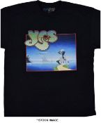 1 x YES Official Merchandise Yessongs Logo Short Sleeve Men's T-Shirt by Liquid Blue - Size: