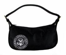 1 x Ramones Solid Black Microfiber Ladies Handbag - Officially Licensed Merchandise - New & Unused -